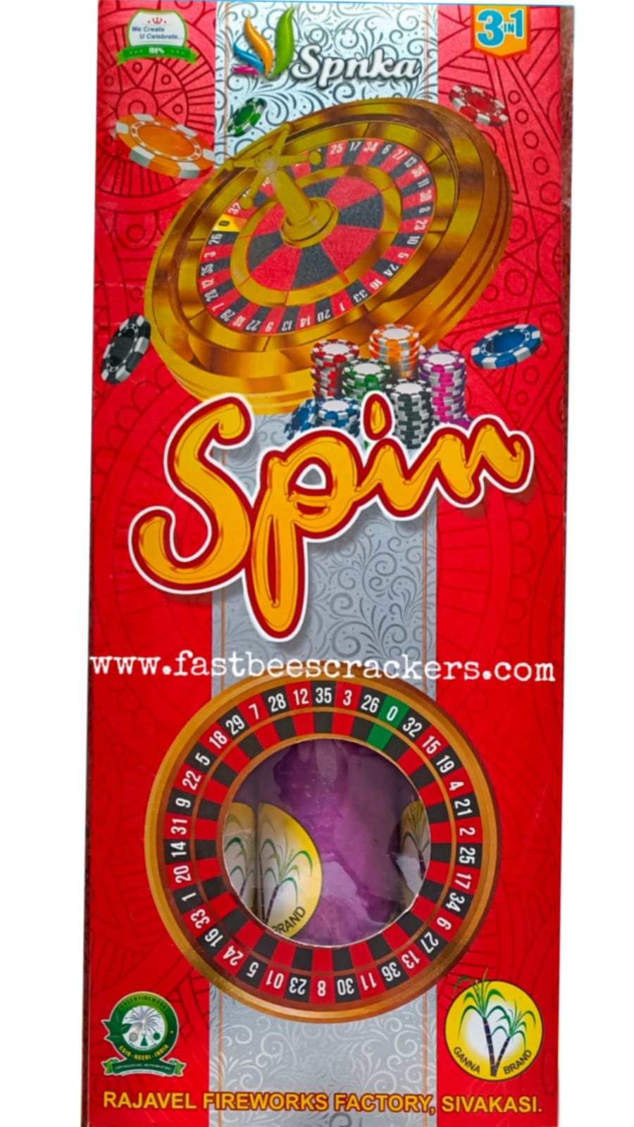 3 ½" Gambling series 3pcs (SPIN)